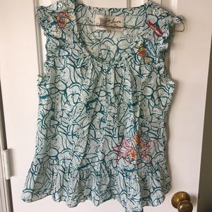 Cute embroidery Topshop top size Small